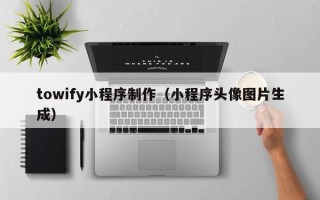 昭通towify小程序制作（小程序头像图片生成）